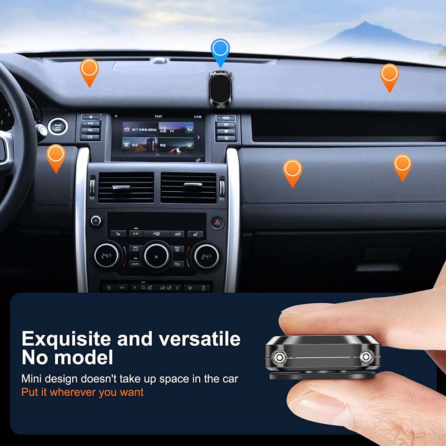 Compact Adjustable Car Phone Mount