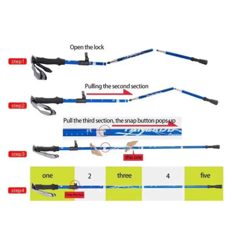 Portable Hiking Pole – Ultra Light Aluminum