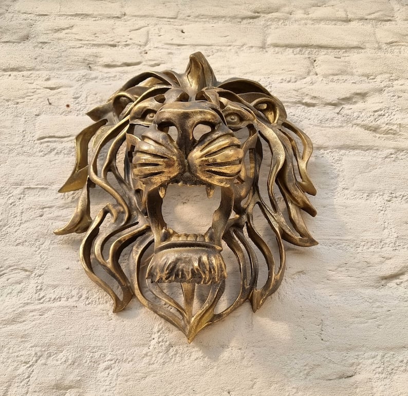Big Lion Head Wall Art Decoration Sculpture