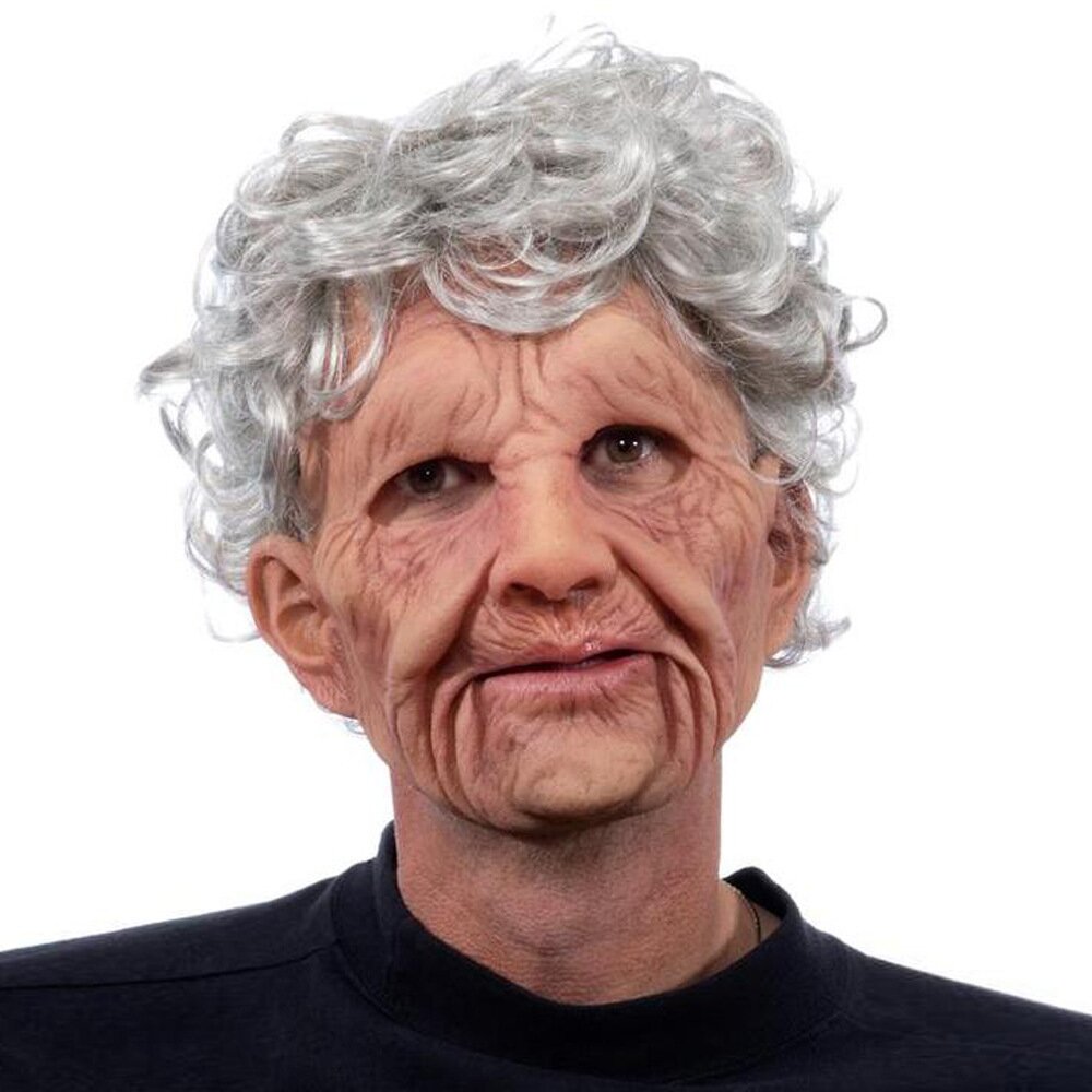 Spooky Old Man Mask - Realistic Halloween Latex Mask