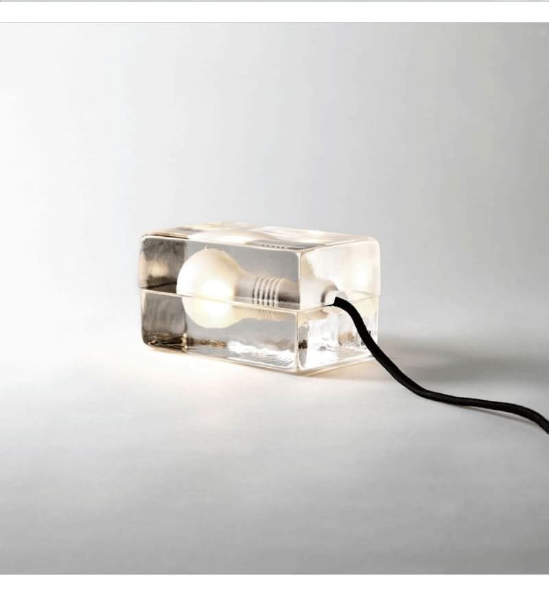 Clear Glass Desk Lamp with Halogen Socket - Cofik