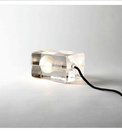 Clear Glass Desk Lamp with Halogen Socket - Cofik