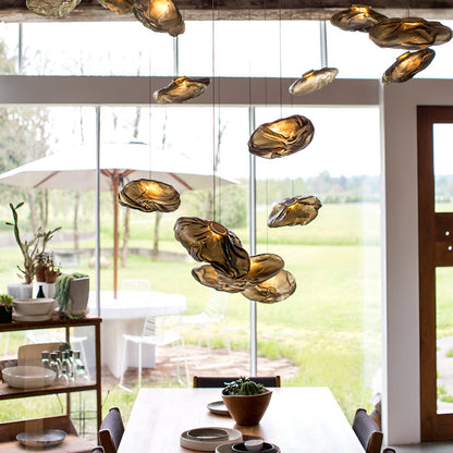Sleek Glass Pendant Lamp for Kitchen Island