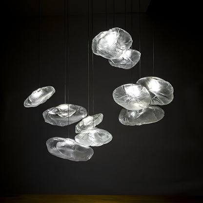 Sleek Glass Pendant Lamp for Kitchen Island