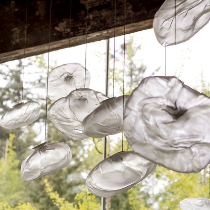 Sleek Glass Pendant Lamp for Kitchen Island