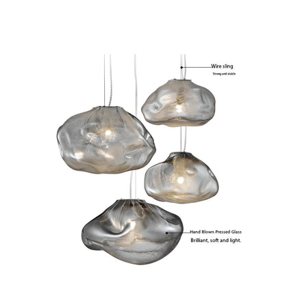 Sleek Glass Pendant Lamp for Kitchen Island