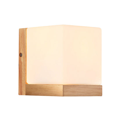Simple Wooden Japanese Style Wall Light