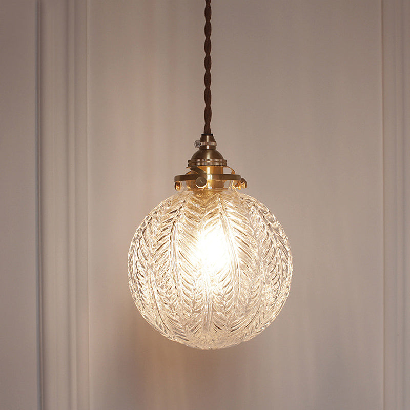 Classic Round Glass Hanging Light Fixture