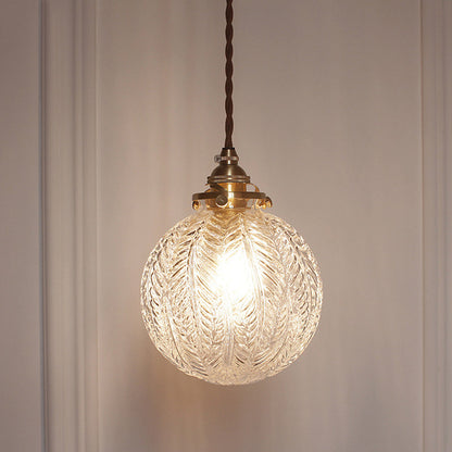 Classic Round Glass Hanging Light Fixture