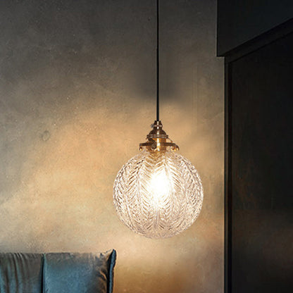 Classic Round Glass Hanging Light Fixture