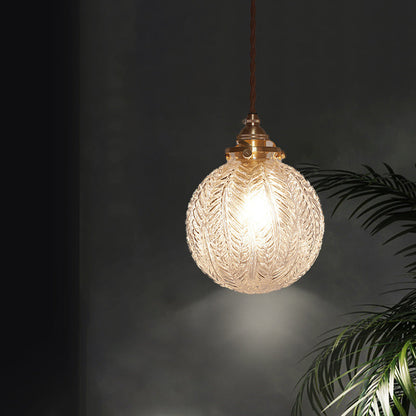 Classic Round Glass Hanging Light Fixture