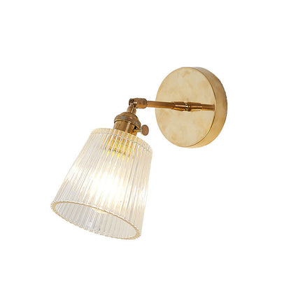 Textured Metal Glass Sconce Lamp