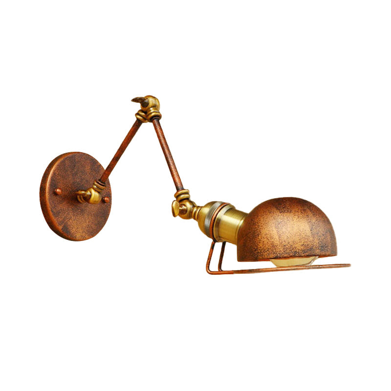 Rustic Metal Wall Light with Adjustable Arm