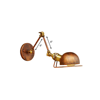 Rustic Metal Wall Light with Adjustable Arm