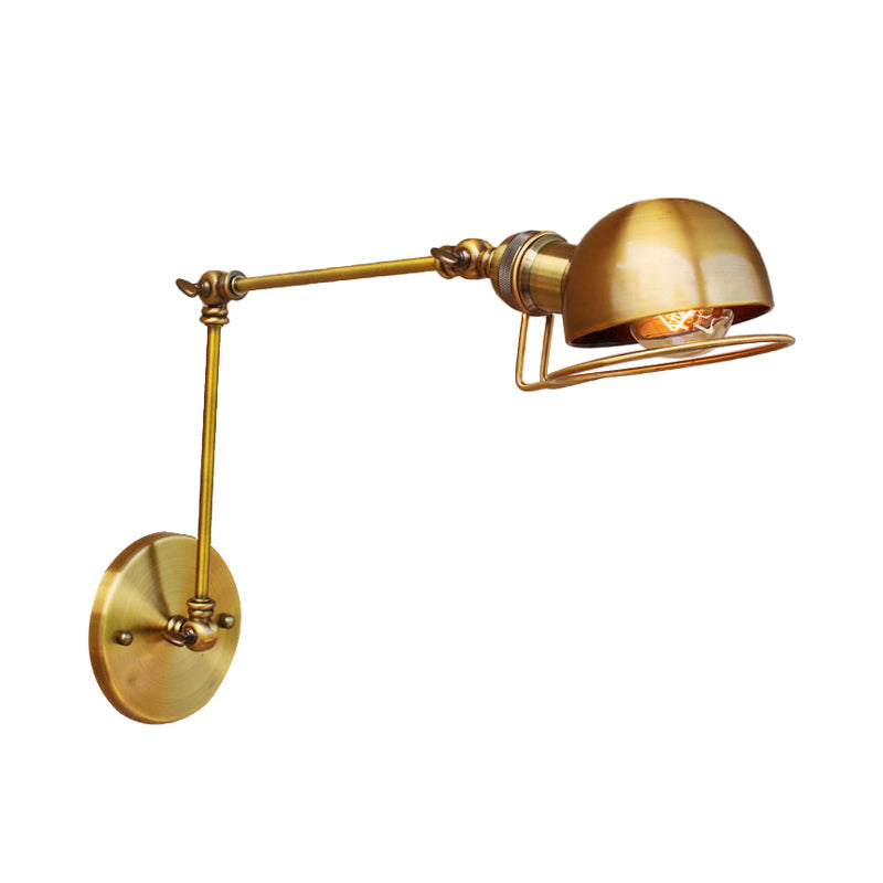 Rustic Metal Wall Light with Adjustable Arm