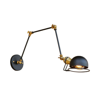 Rustic Metal Wall Light with Adjustable Arm
