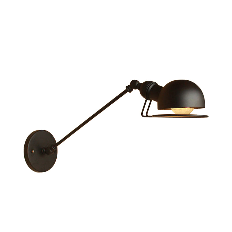 Rustic Metal Wall Light with Adjustable Arm