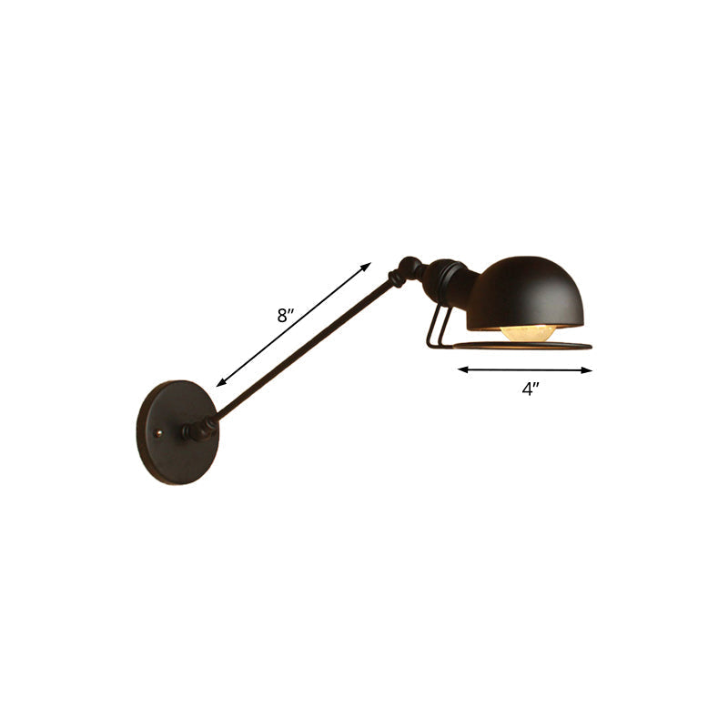 Rustic Metal Wall Light with Adjustable Arm