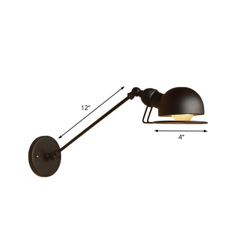 Rustic Metal Wall Light with Adjustable Arm
