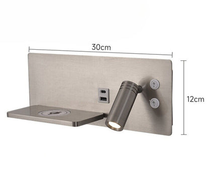 Smart LED Wall Light with USB and Storage