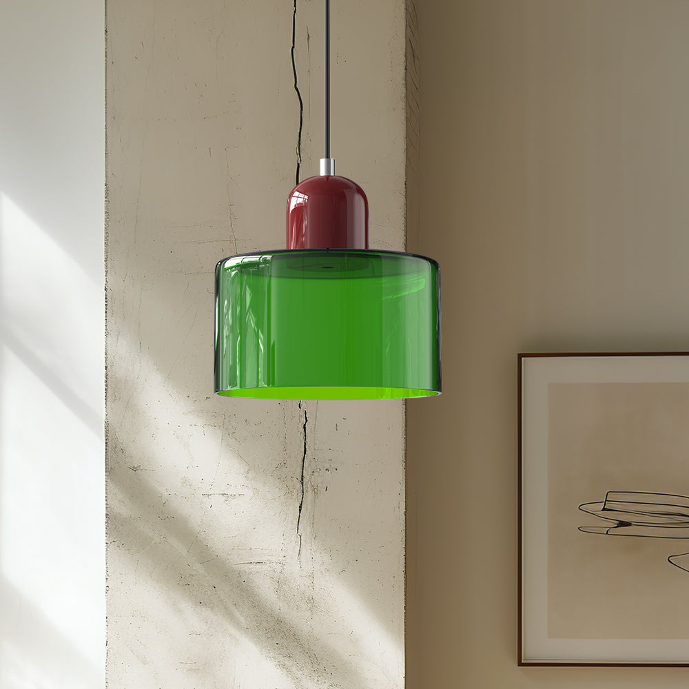 Sleek Contemporary Glass Pendant Light For Kitchen Island