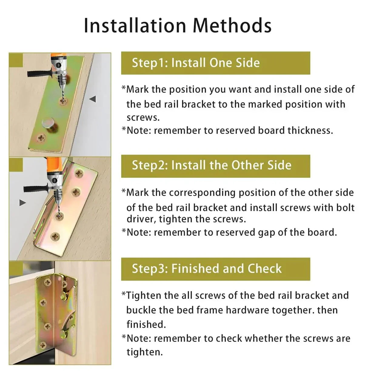 Strong Bed Frame Support Rail