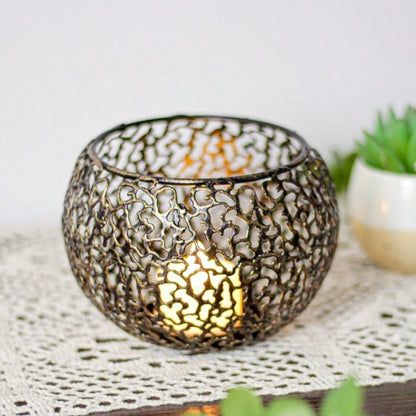 Clear Round Glass Candle Holder