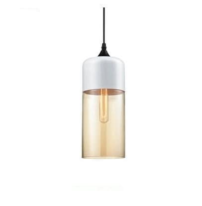 Unique Wooden Glass Hanging Lamp Adjustable