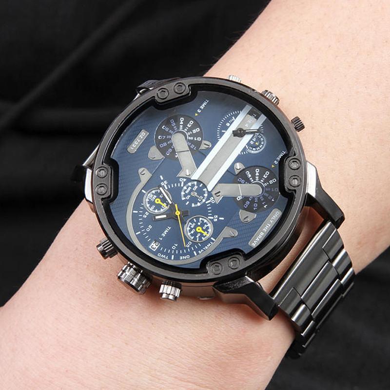 Modern Stainless Steel Quartz Chrono Watch
