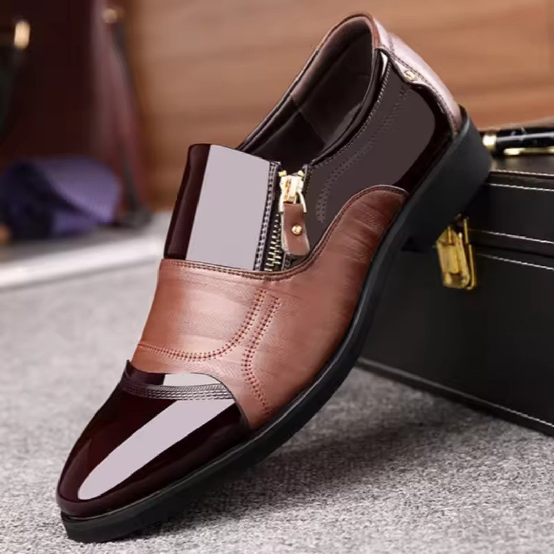 Sleek High Heel Ankle Shoes with Zipper Closure