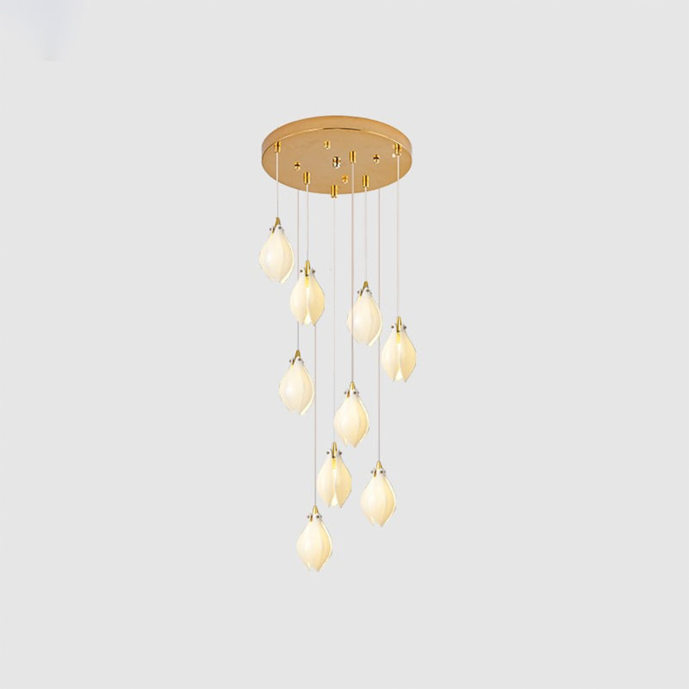 Unique Floral Drop Pendant Light