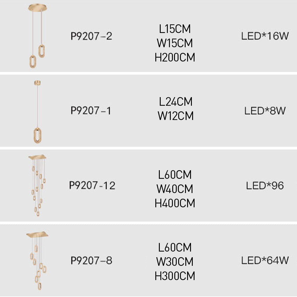 Contemporary Metal LED Hanging Light Fixture