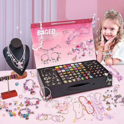 Fun Beaded Jewelry Making Kit for Kids with Shiny Beads