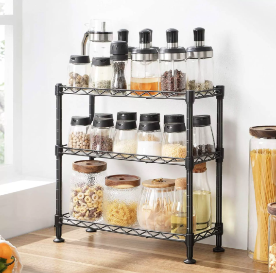 Industrial Strength 3 Tier Metal Storage Shelf Cart - Cofik