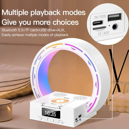 Wireless Charging Speaker Table Lamp with Alarm Clock
