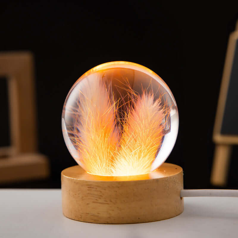 Colorful Kids Nightlight Soft Glow Lamp Wooden Base