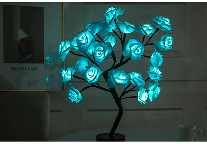Pretty LED Rose Night Light Table Lamp for Bedroom