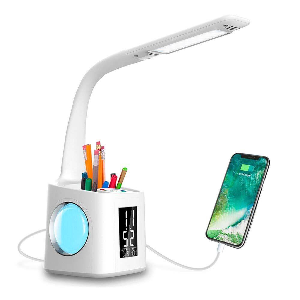Colorful LED Kids Desk Lamp with USB Charger & Nightlight