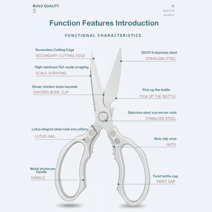 Sharp Stainless Steel Premium Kitchen Shears