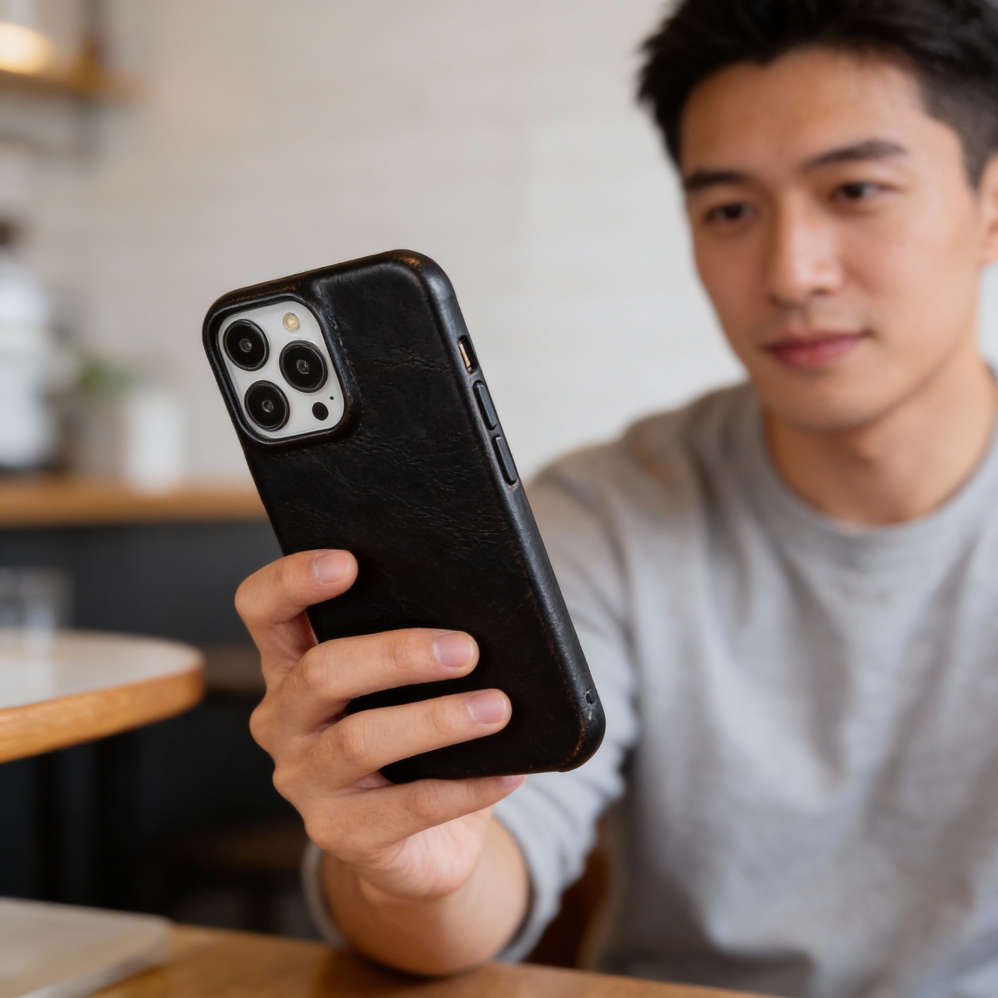 Premium Leather Protective iPhone Case