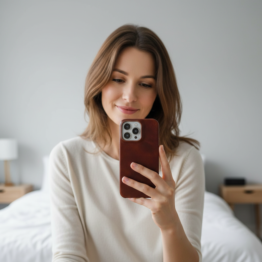 Premium Leather Protective iPhone Case