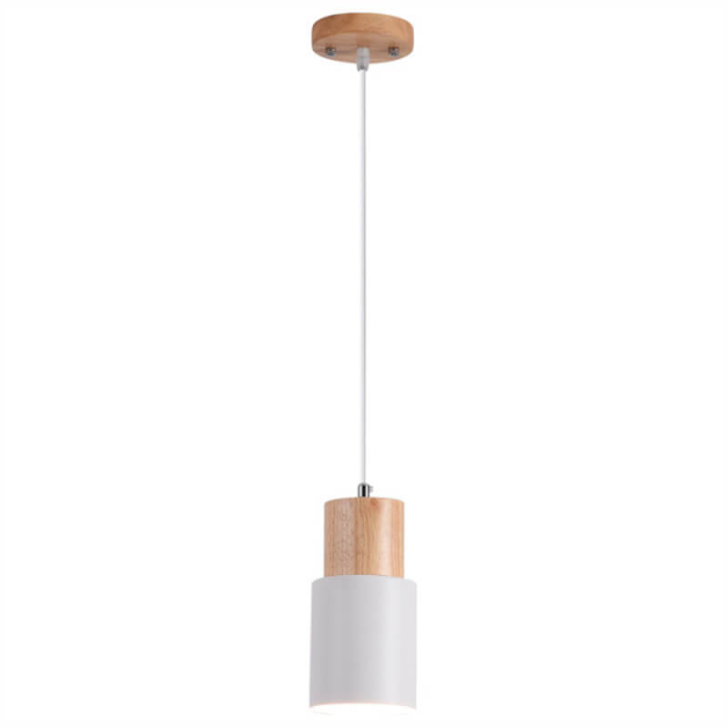 Stylish Wooden Metal Pendant Lamp Adjustable Lighting