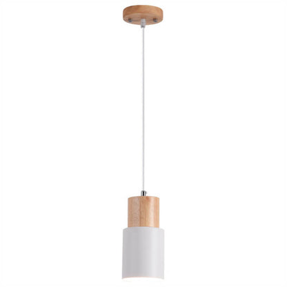 Stylish Wooden Metal Pendant Lamp Adjustable Lighting