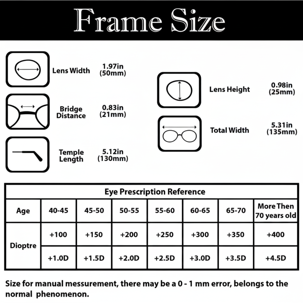 Compact Travel Reading Glasses with Storage Case