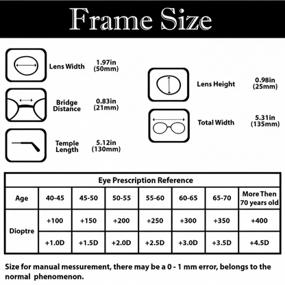 Compact Travel Reading Glasses with Storage Case