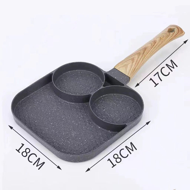 Non-Stick Four Egg Pan, Easy Breakfast Frying Skillet
