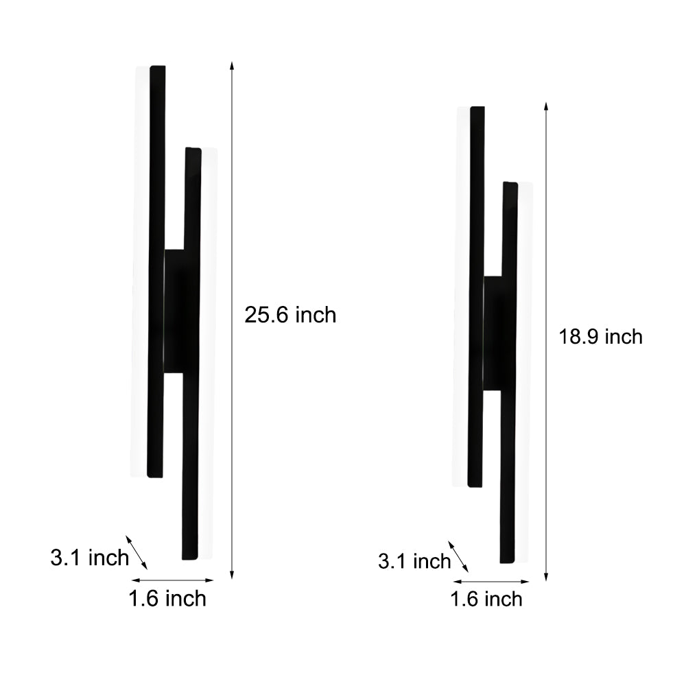 Sleek 2-Light LED Wall Sconce with Dimmer