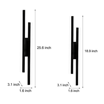 Sleek 2-Light LED Wall Sconce with Dimmer