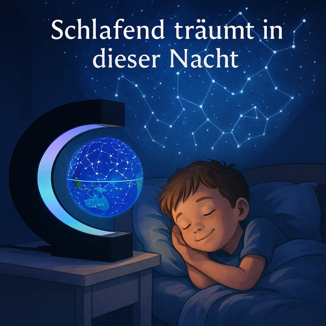 Glowing LED Floating Globe Lamp with Magnetic Base