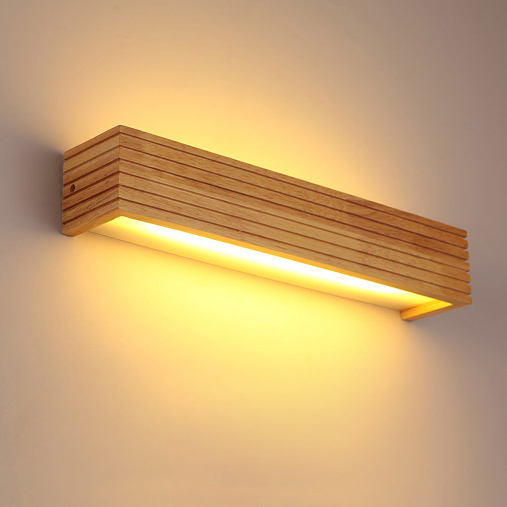 Contemporary Wooden LED Sconce Light - Cofik